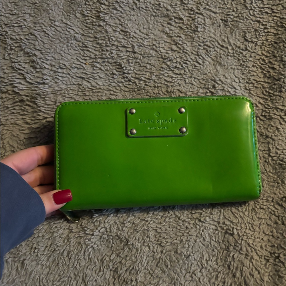 Kate Spade Lime Green Zip Wallet